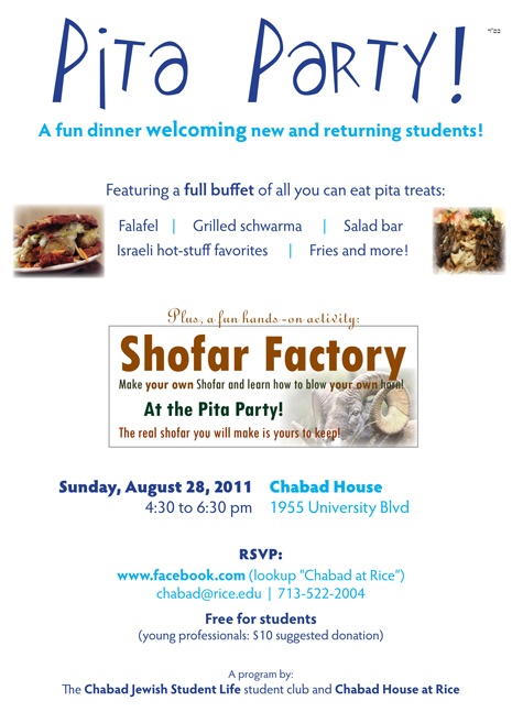 Pita Party! Welcoming students